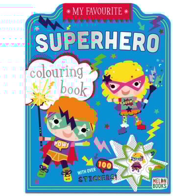 Superhero colouring book