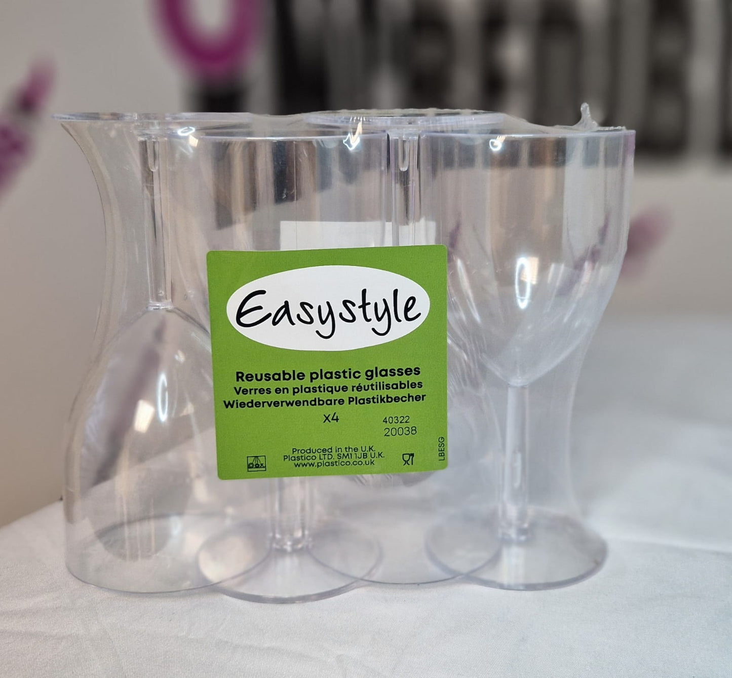 Easy style 4 plastic glasses