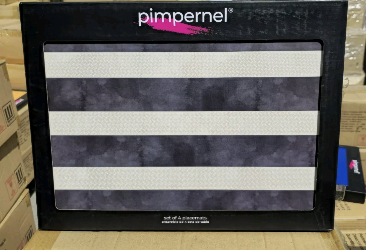 Pimpernel 40cm X 30cm Cork-Backed Luxury Mono Placemats Set of 4