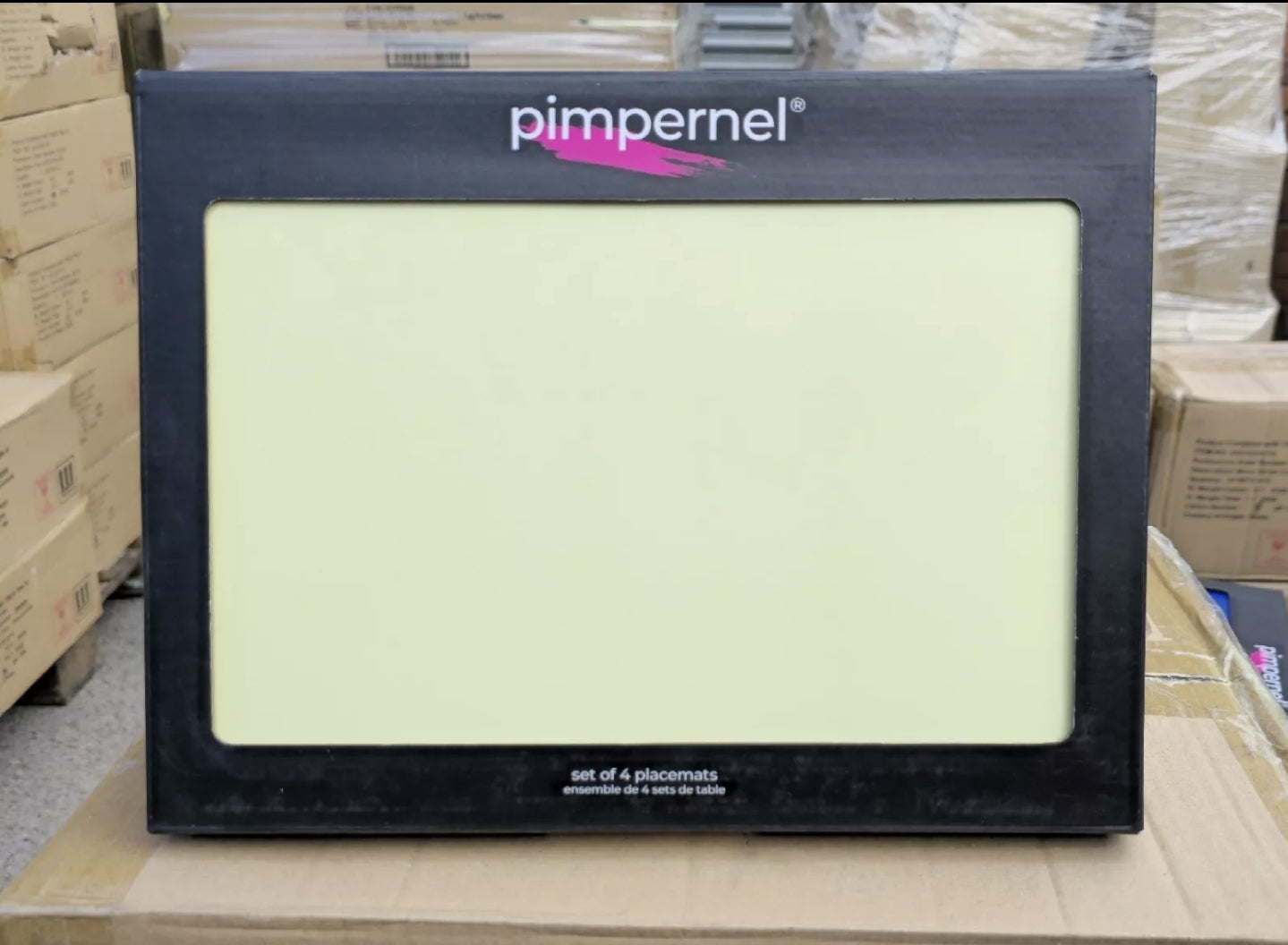 Pimpernel 40cm X 30cm Cork-Backed Luxury Sunny Pink Placemats Set of 4