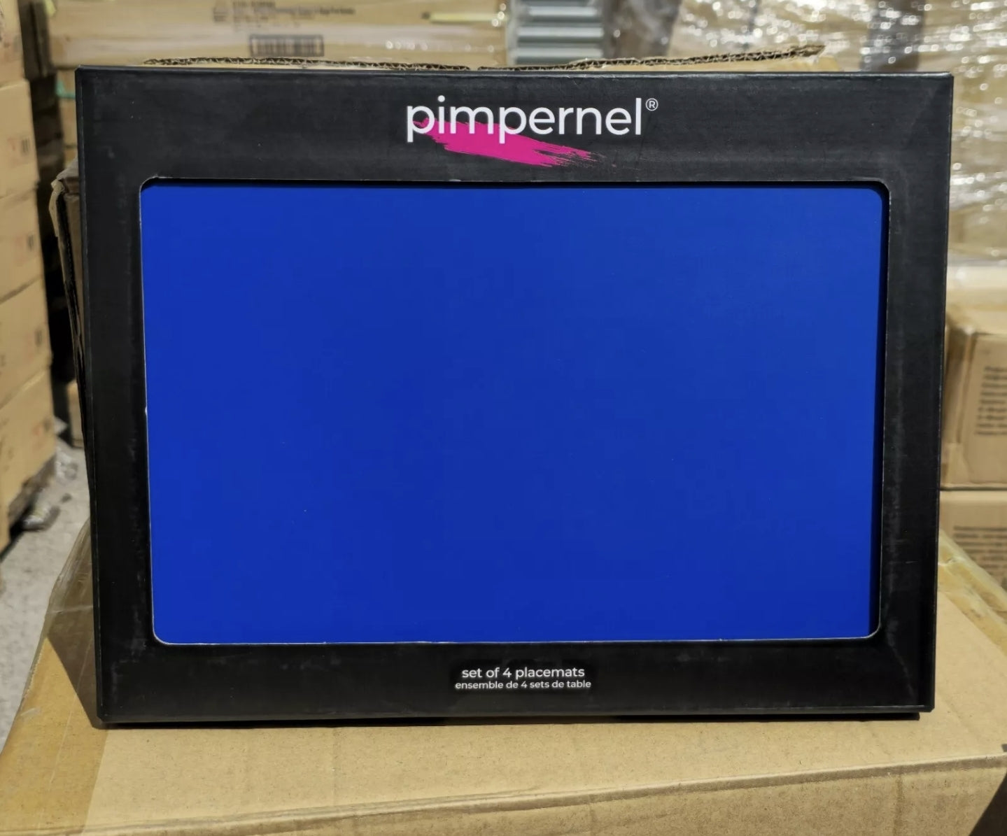 Pimpernel 30.5cm X 23cm Cork-Backed Luxury Blue Harbour Placemats Set of 4