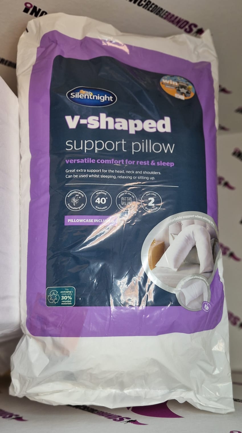 Silent night: V-shaped support pillow
