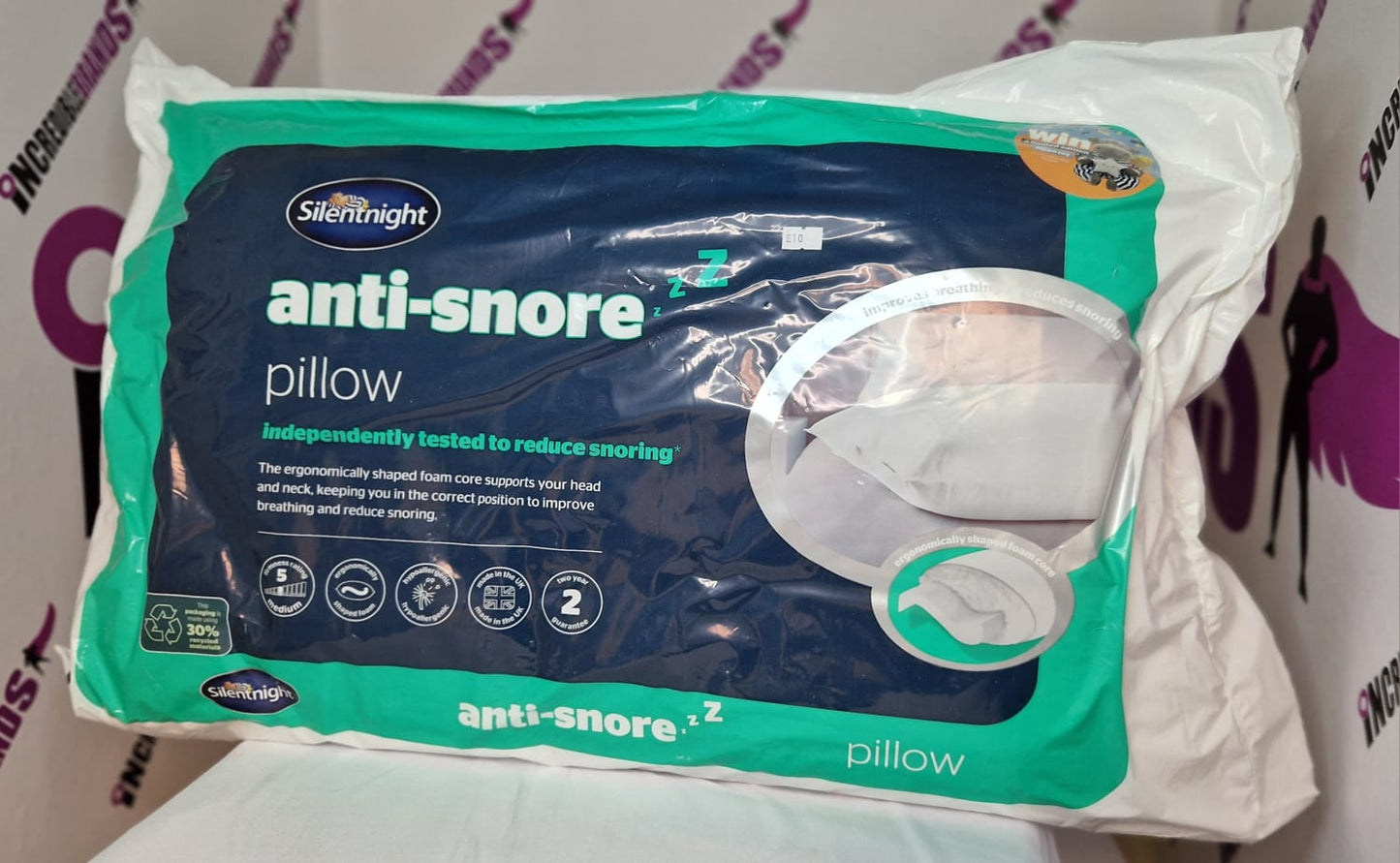 Silent night: anti-snore pillow