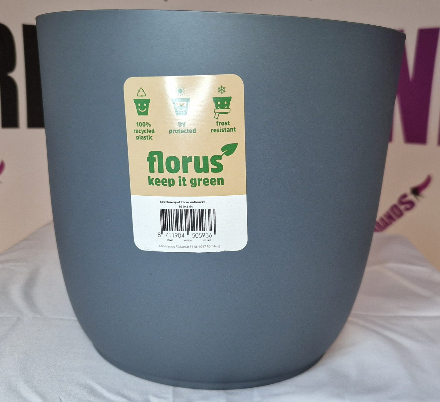 Florus Flowerpot (anthracite) - 25cm