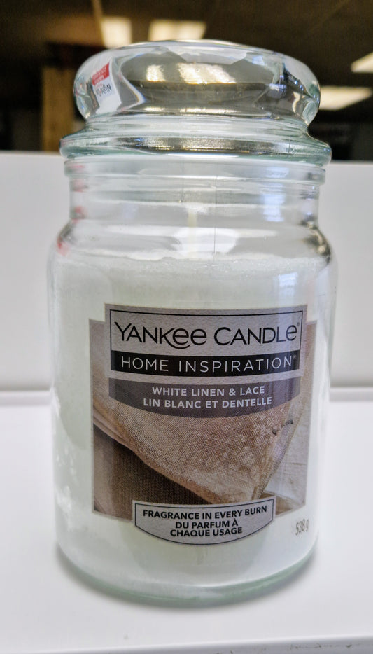 Yankee Candle Home Inspirations Large Jar 538g White Linen & Lace