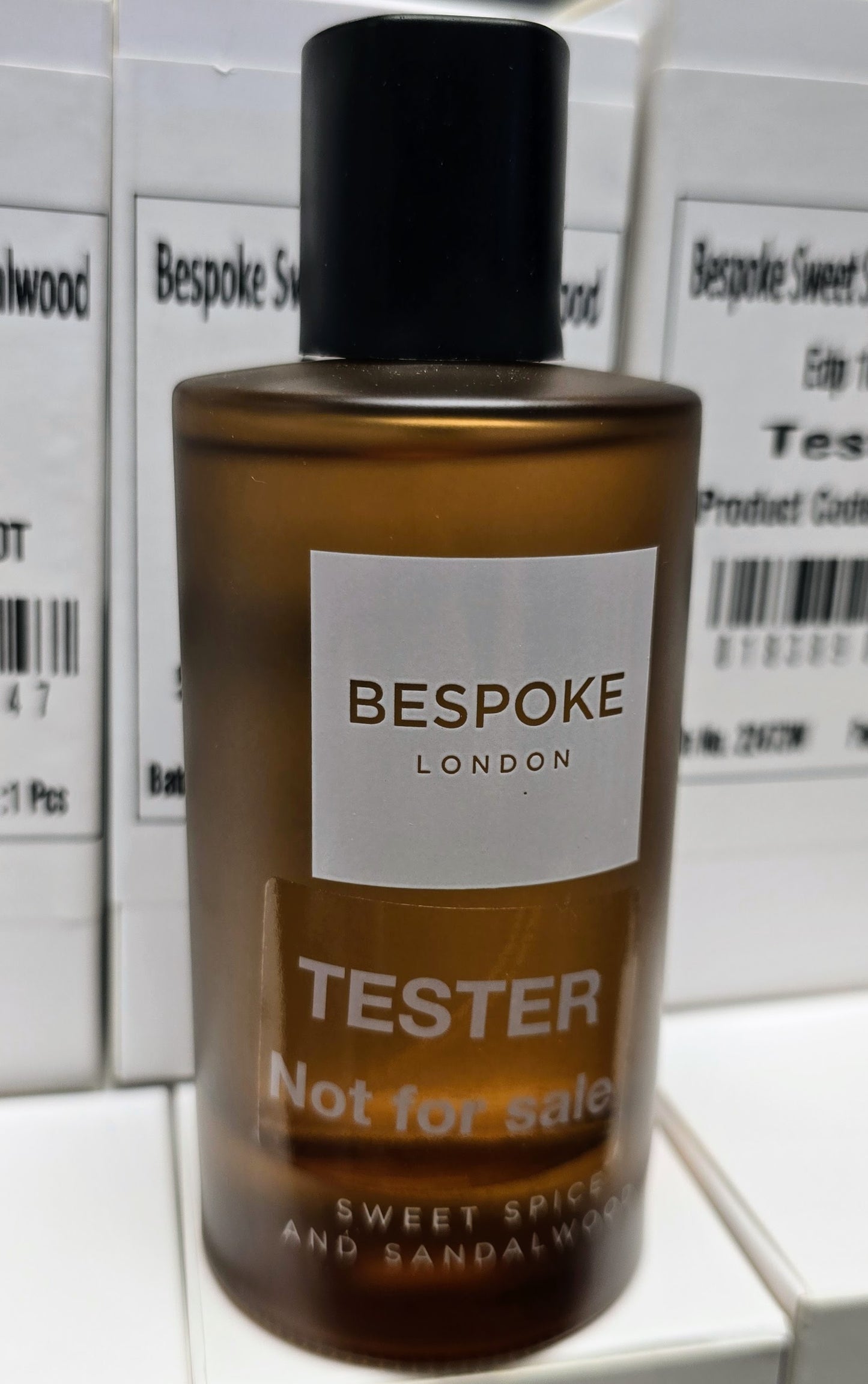 Bespoke London Men EDP 100ml Sweet Spice and Sandalwood UNUSED TESTER BOTTLE