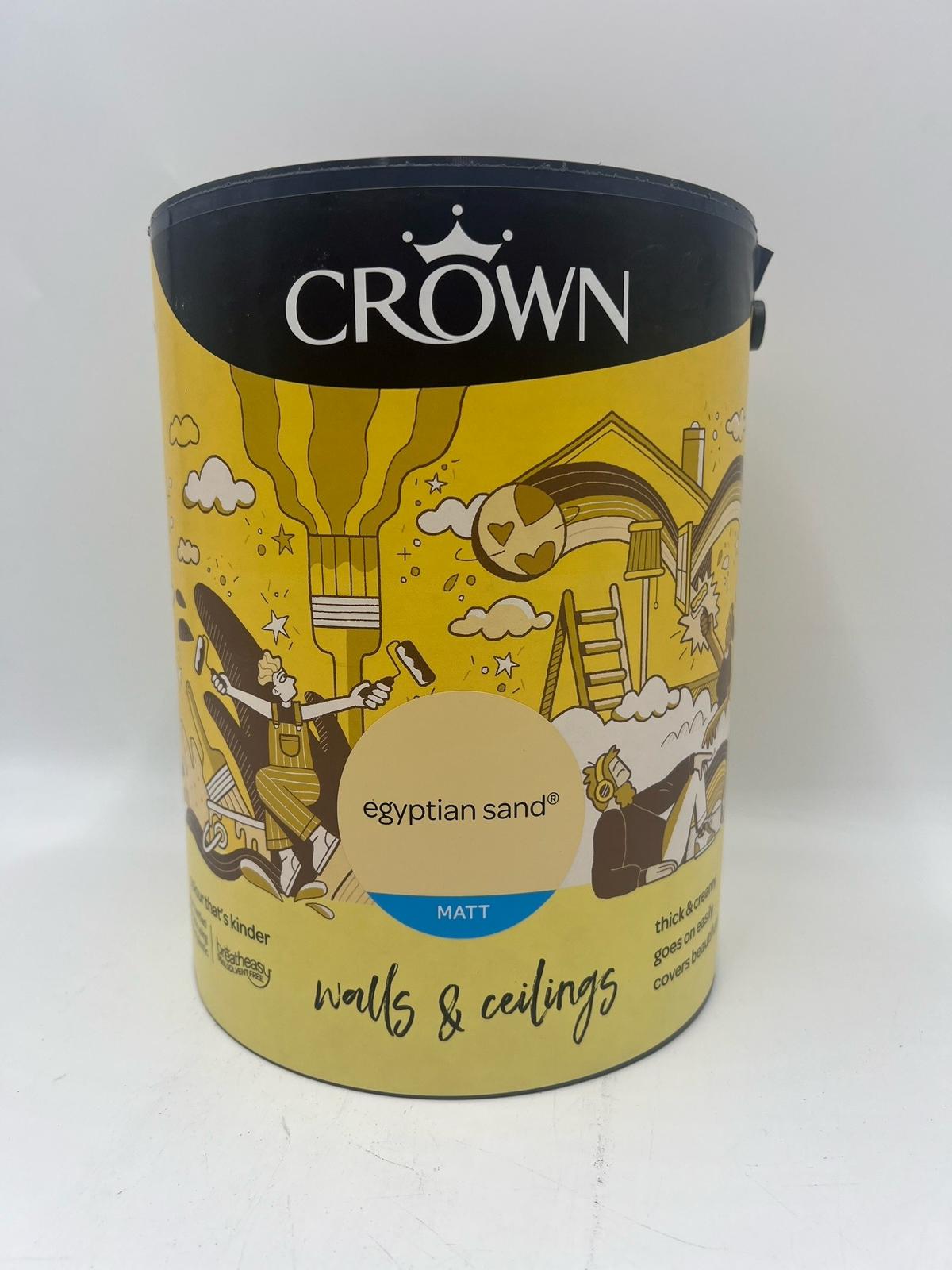 Crown Matt Emulsion - Egyptian Sands 5Ltr