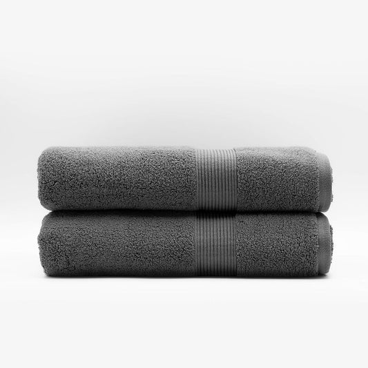 Silent night 2 pack bath towels - Charcoal