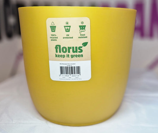 Florus Flowerpot (Mustard) - 18cm