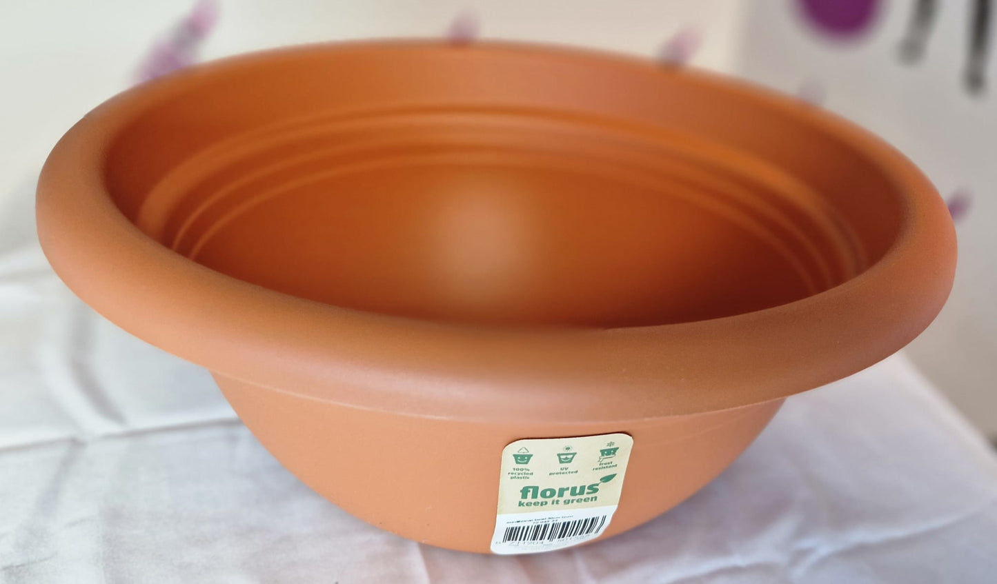 Florus Round Bowl Terracotta - 30cm