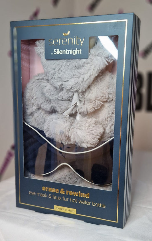 Silent night: Serenity eye mask and faux fur hot water bottle