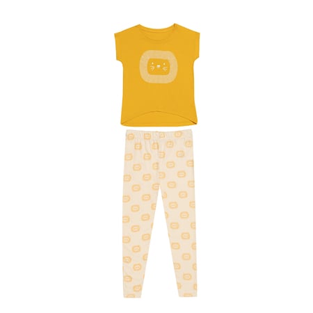 Green treat girls pajamas set - Lion Size 2-3 / 4-5 years