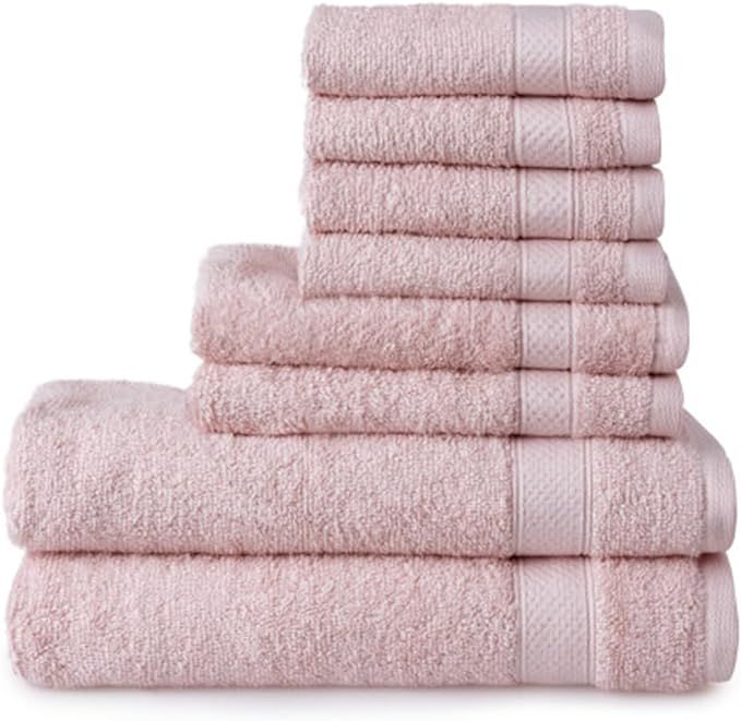 Wellhome 8 Pack Of Towels set - Lilac