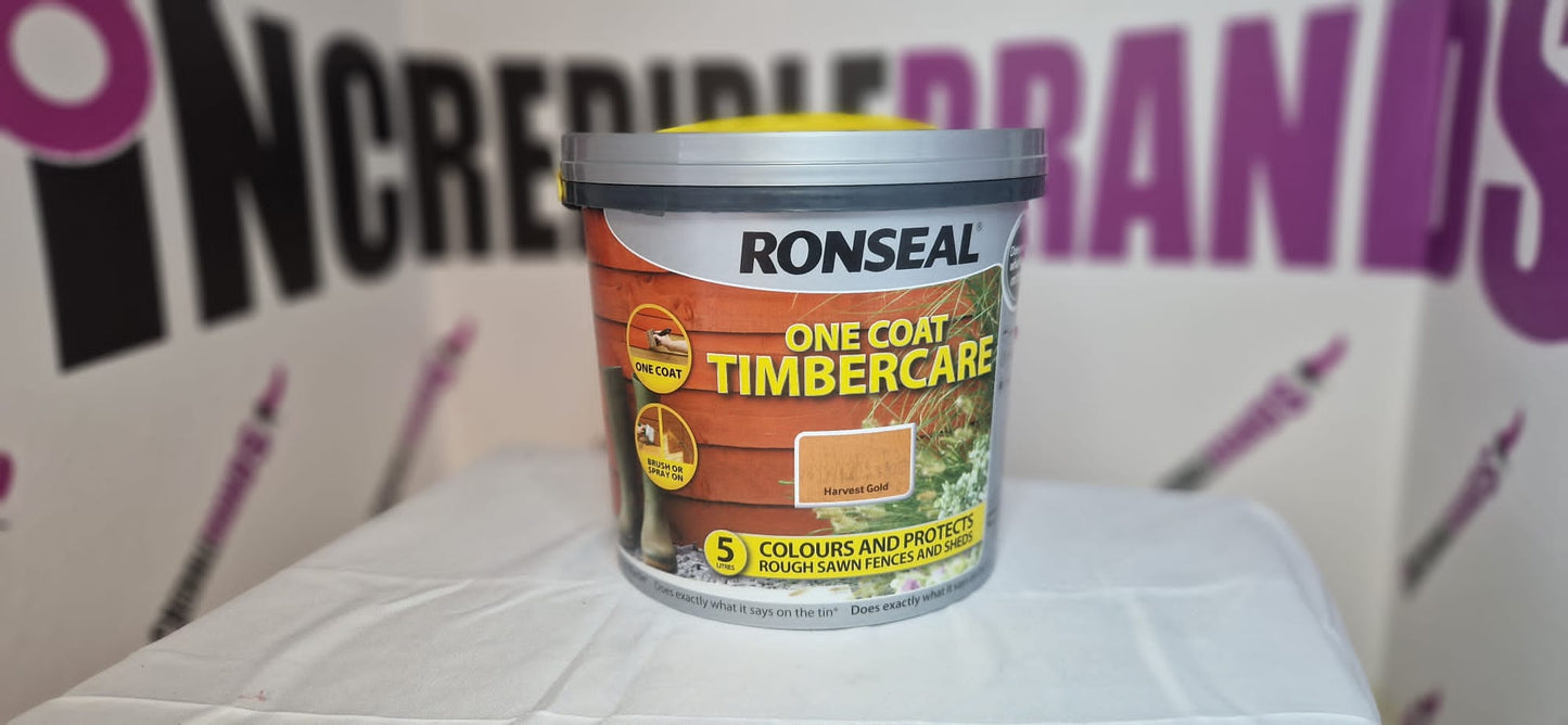 Ronseal one coat timbercare Harvest gold 5L