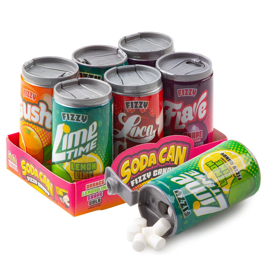 Soda can fizzy candy - 6 pack