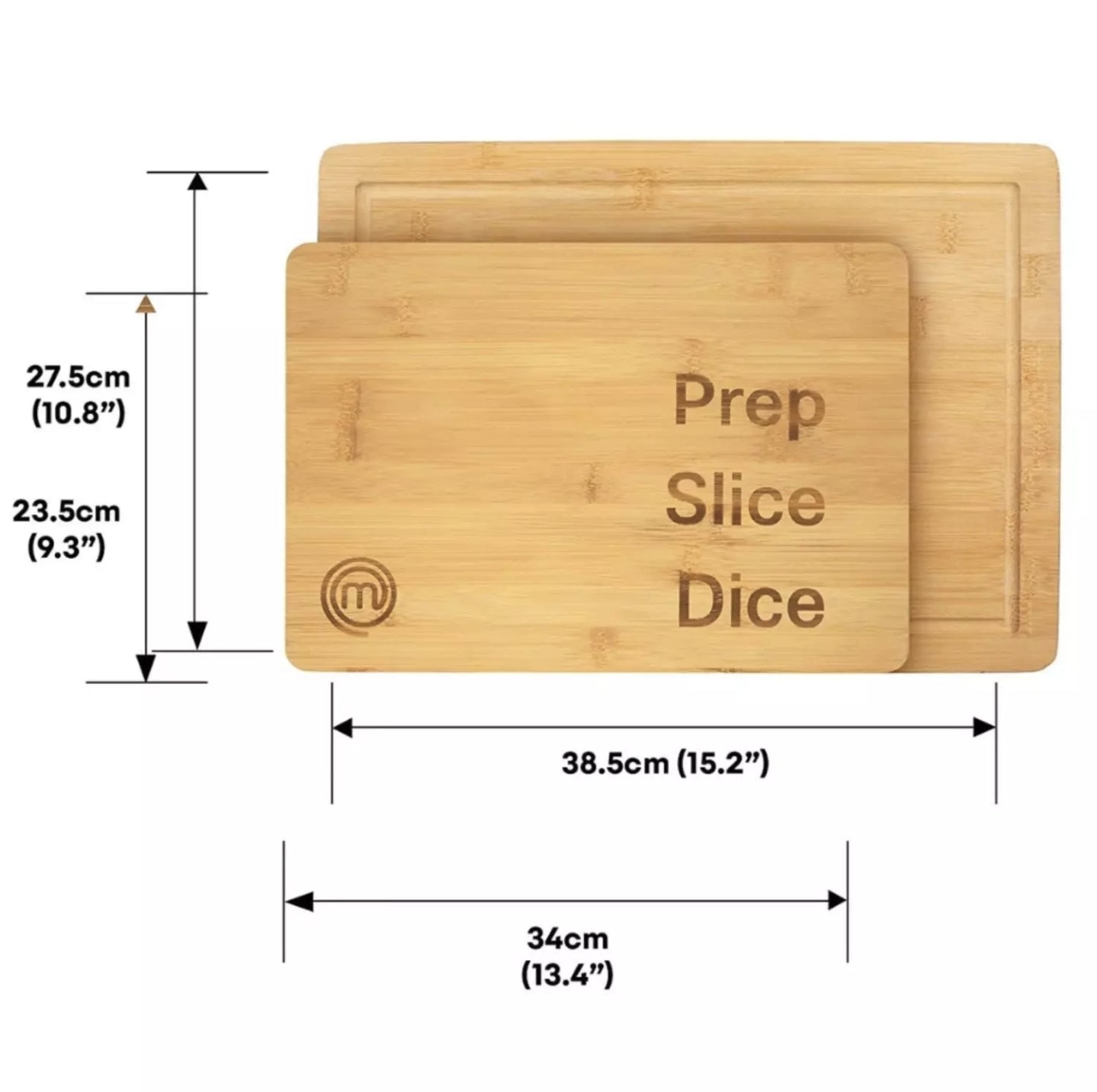 MasterChef Set of 2 Bamboo Chopping Boards