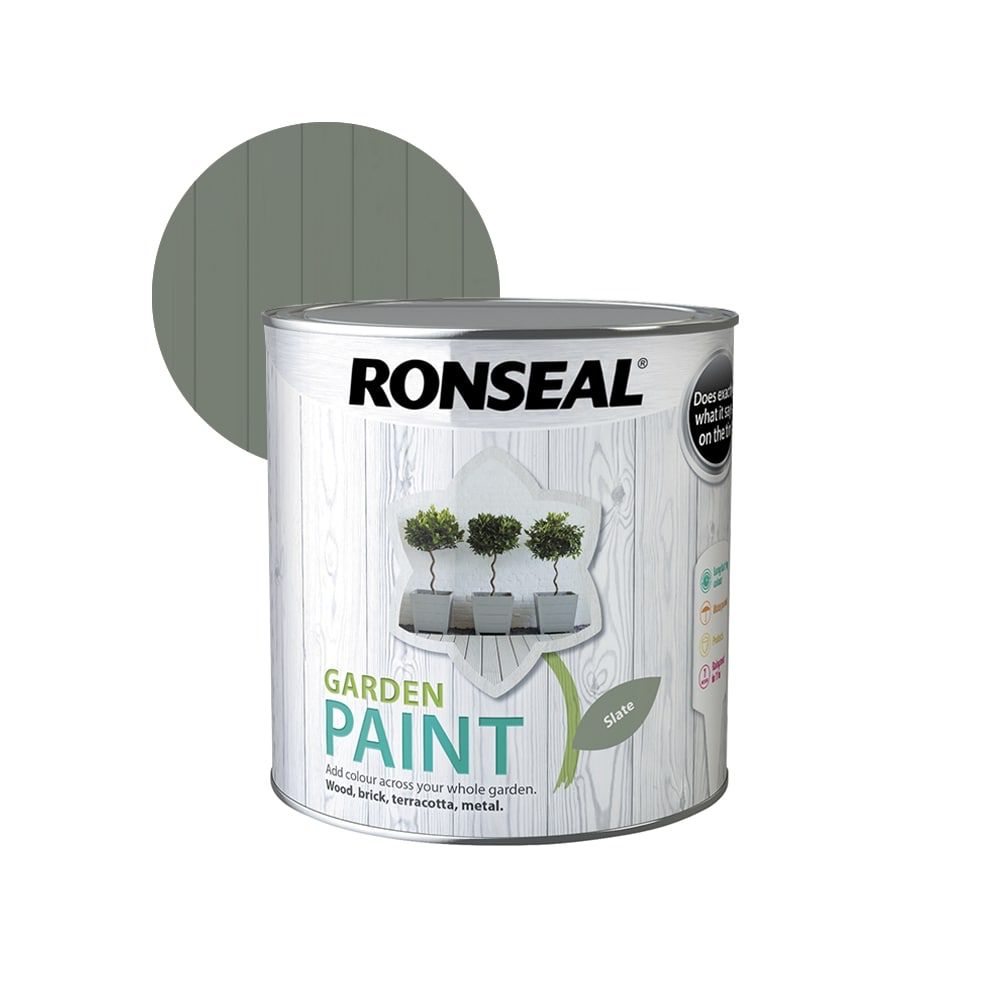 Ronseal 2.5L garden paint - Slate