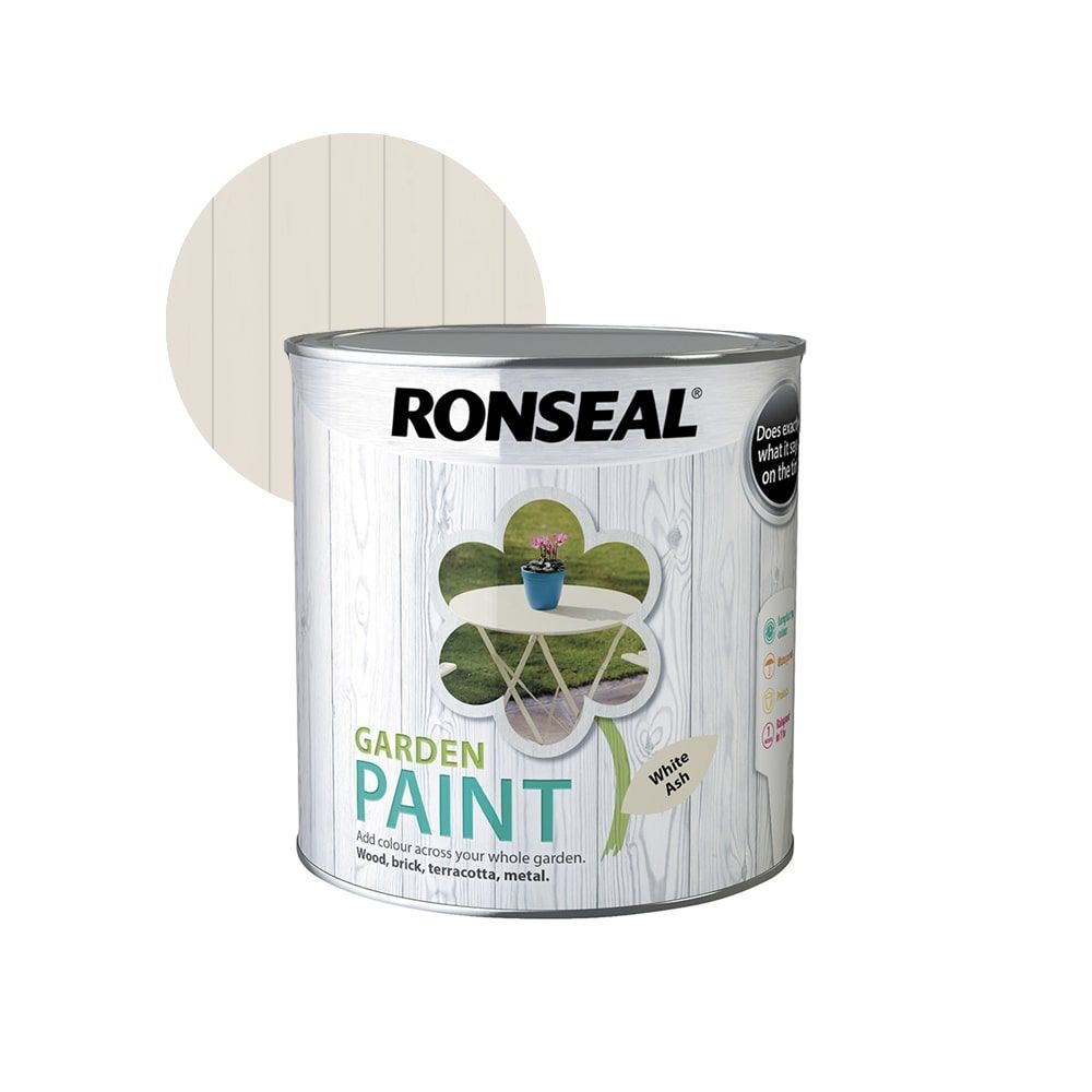 Ronseal 2.5L garden paint - White ash