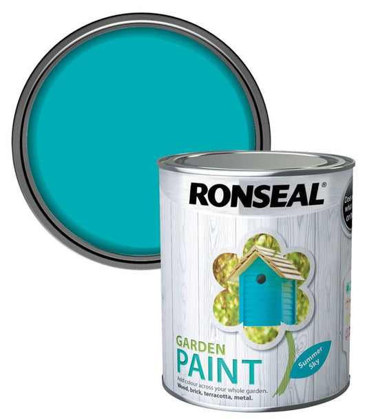 Ronseal garden paint 750ml - Summer sky