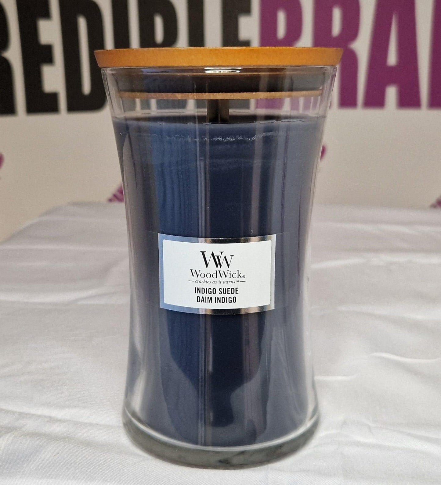 WoodWick Indigo Suede Candle Large Jar