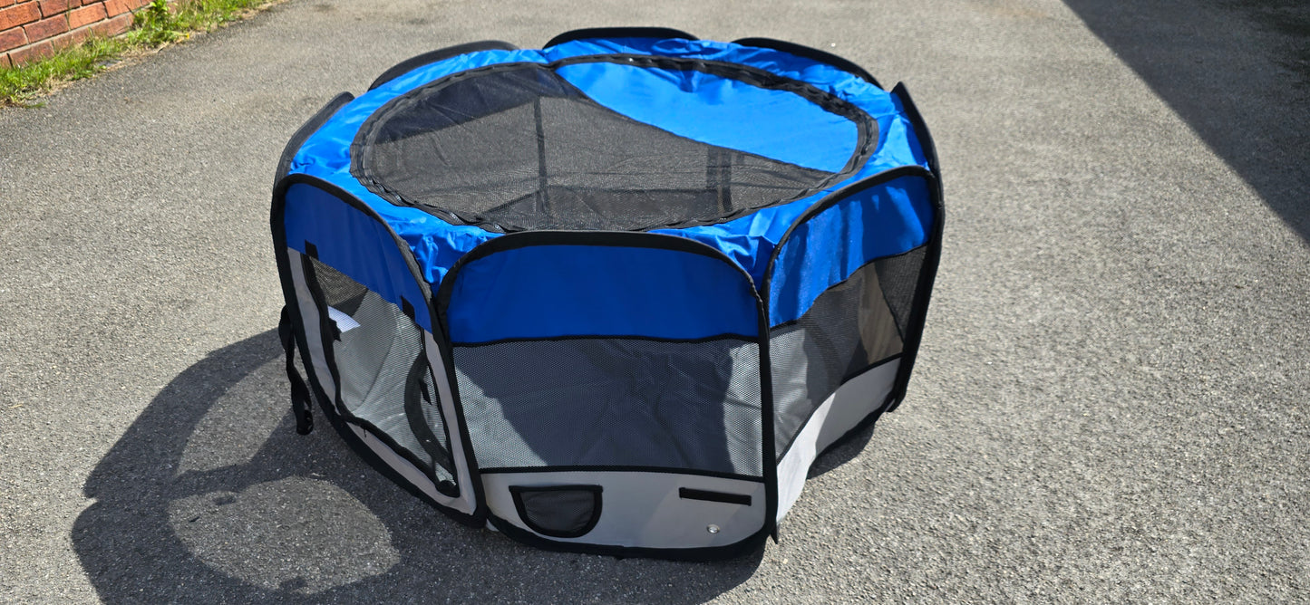 Earthy Pawz Folding Portable Pop Up Play Pen Travel Crate Cage Small Pet