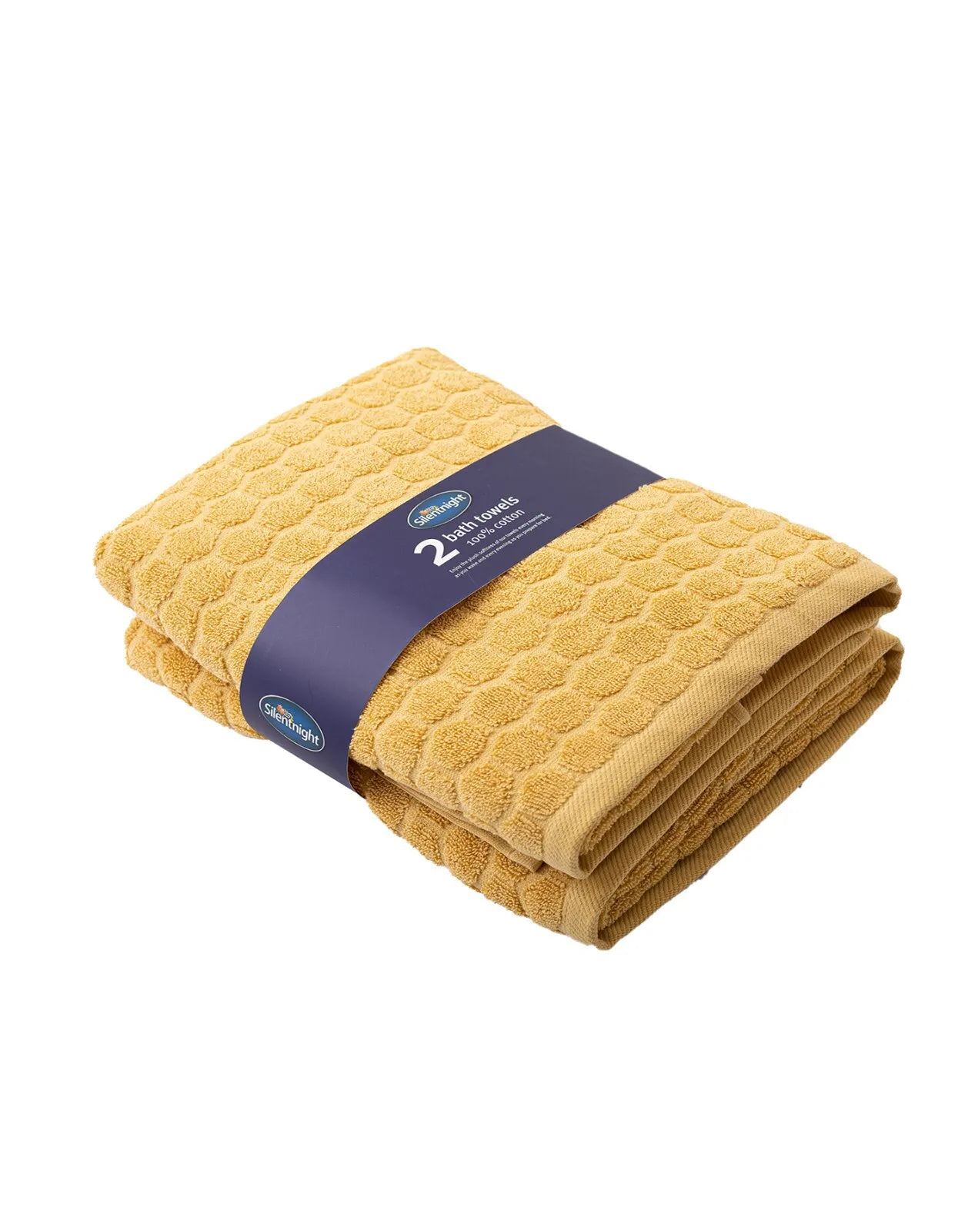 Silent night 2 pack bath towels - Yellow